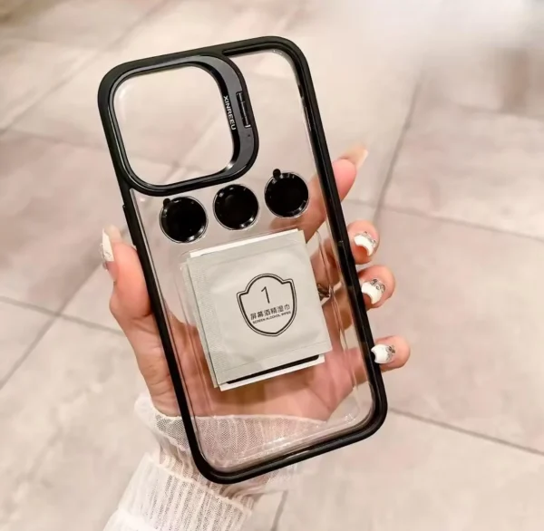 iPhone Case with FREE Camera Protector (Black) - Image 3