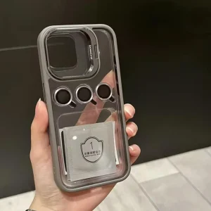 iPhone Case with FREE Camera Protector (Gray)