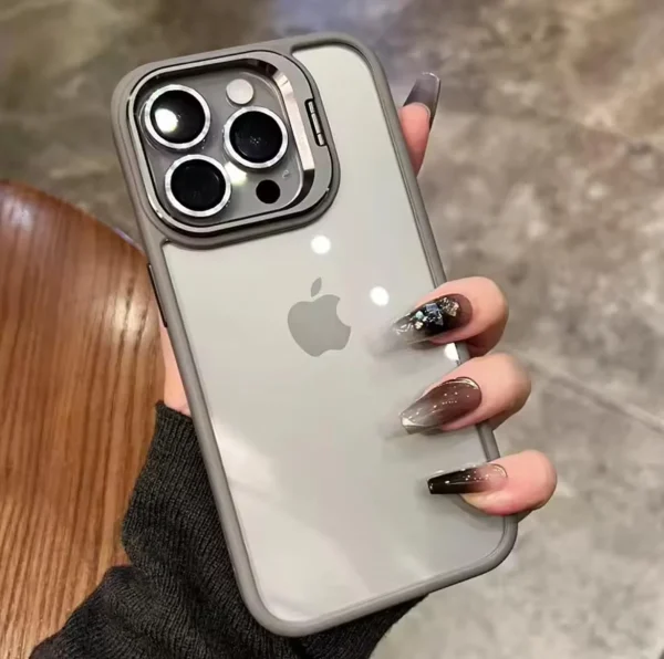 iPhone Case with FREE Camera Protector (Gray) - Image 4
