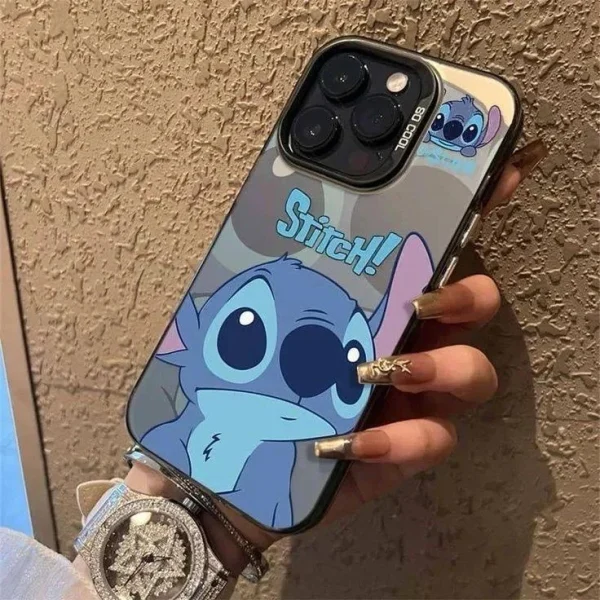Stitch Big eye Cute Case - (Black) - Image 2