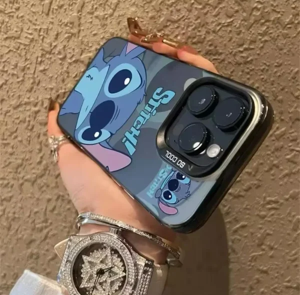 Stitch Big eye Cute Case - (Black) - Image 3