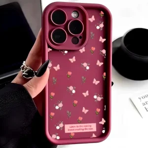 Rose Floral Case - Maroon (iPhone)