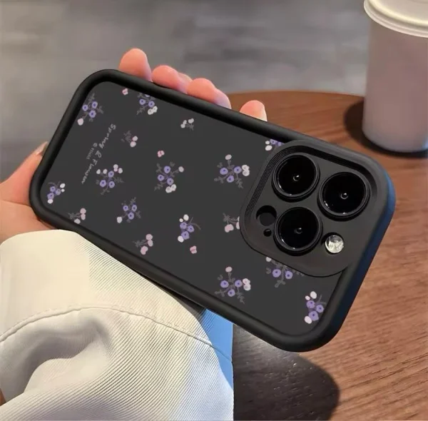 Spring Floral Case - Black (iPhone)