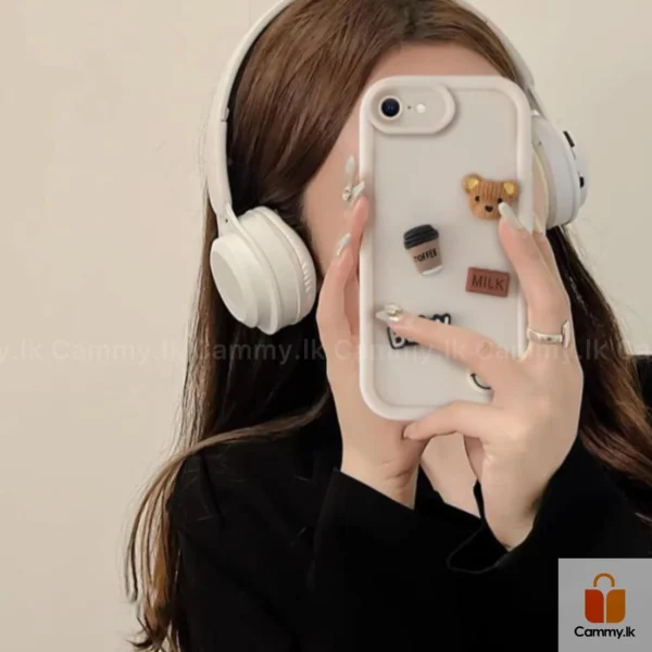 3D Bear Cute Case - White - Image 4