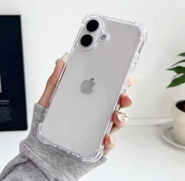 iPhone 16 15 14 13 12 11 Pro Max Back Cover - Shockproof Clear Case - Image 4