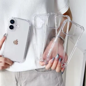 iPhone 16 15 14 13 12 11 Pro Max Back Cover - Shockproof Clear Case
