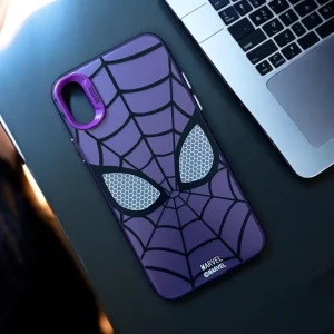 iPhone X/ Xs Back Cover - Marvel Spider Case (Purple)