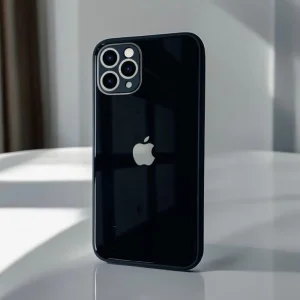 iPhone 11 Pro Back Cover- Luxury Glass Case- Black-