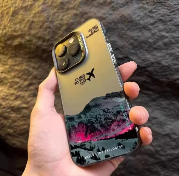 Fashion Aesthetic Snow Mountain Case- For iPhone 16 15 14 13 12 11 Pro Max X Xs SE2 7 8 Plus Back Cover For Girls Boys Design Case - Image 3