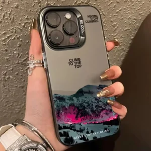 Fashion Aesthetic Snow Mountain Case- For iPhone 16 15 14 13 12 11 Pro Max X Xs SE2 7 8 Plus Back Cover For Girls Boys Design Case