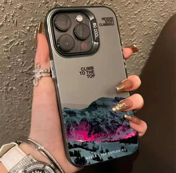 Fashion Aesthetic Snow Mountain Case- For iPhone 16 15 14 13 12 11 Pro Max X Xs SE2 7 8 Plus Back Cover For Girls Boys Design Case