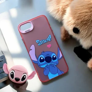 iPhone 7/ 8/ SE2/ SE3 Back Cover- Disney Stitch Big eye Cute Case For Girls Cartoon Pink Design Cute Case
