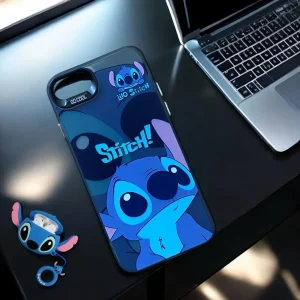 iPhone 7/ 8/ SE2/ SE3 Back Cover- Disney Stitch Big eye Cute Case For Girls Cartoon Black Design Cute Case