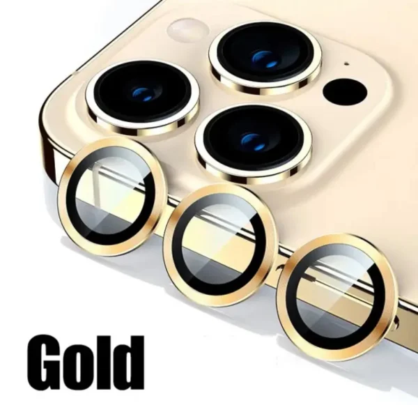 Camera Lens Ring Protector For iPhone 17 16 14 13 12 11 Pro Max - Gold