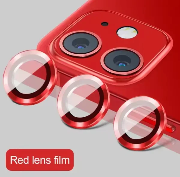 Camera Lens Ring Protector For iPhone 12 11 Pro Max Mini - Red