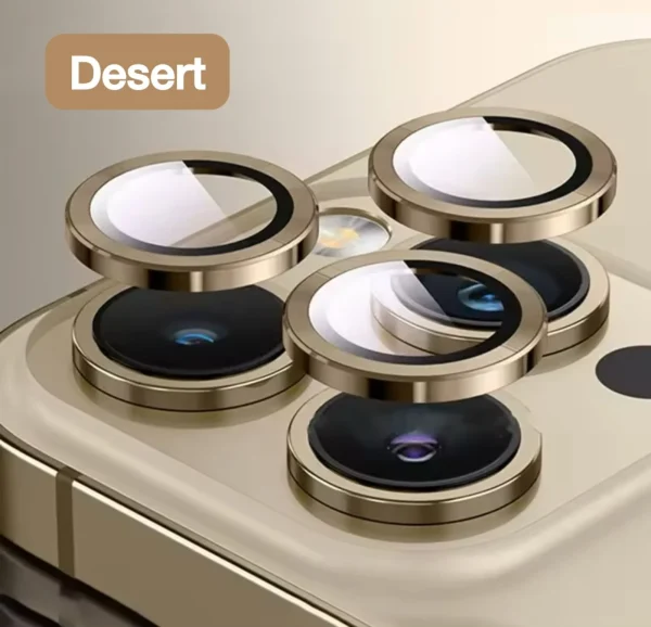 Camera Lens Ring Protector For iPhone 16 Pro/ 16 Pro Max - Desert Titanium
