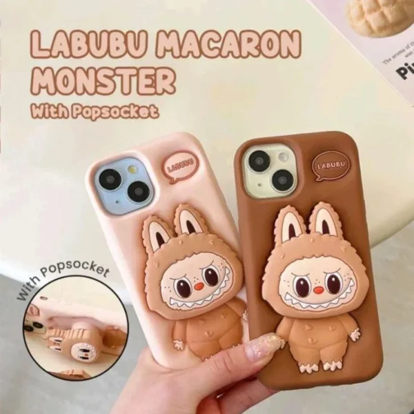 Stylish Labubu Cartoon Cute Case For iPhone 16 15 14 13 12 11 Pro Max X Xs SE2 7 8 Plus Back Cover - Image 4