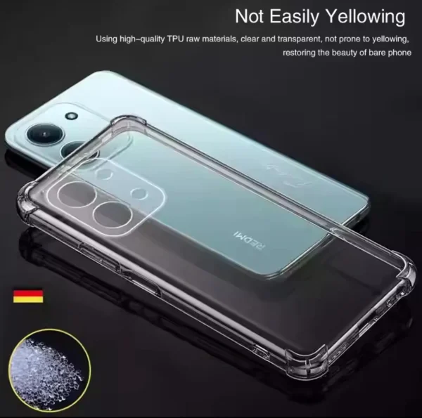 Shockproof Clear Case For Redmi 15C - Protective Transparent Back Cover - Image 5