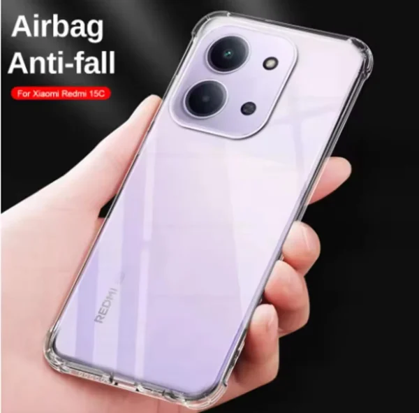 Shockproof Clear Case For Redmi 15C - Protective Transparent Back Cover - Image 6
