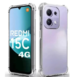 Shockproof Clear Case For Redmi 15C - Protective Transparent Back Cover