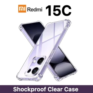 Redmi 15C Back Cover - Transparent Shockproof Protective Clear Case