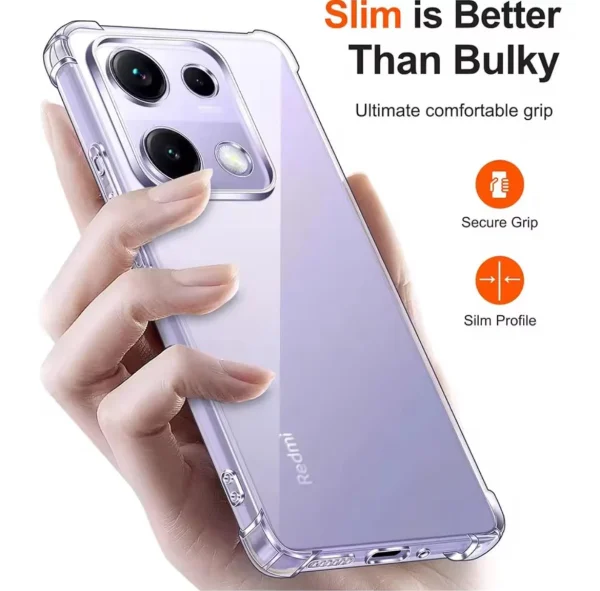 Redmi 15C Back Cover - Transparent Shockproof Protective Clear Case - Image 5