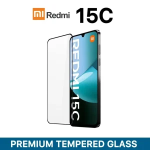 Redmi 15C Tempered Glass - Premium Full Glue Screen Protector
