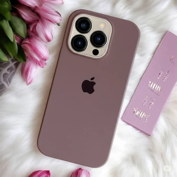 Premium Silicone Case For iPhone 16 Pro / 16 Pro Max - Brown