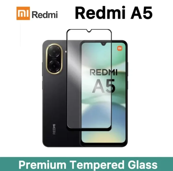 Redmi A5 Tempered Glass - Premium Full Glue Screen Protector