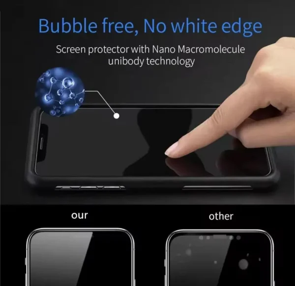 Redmi A5 Tempered Glass - Premium Full Glue Screen Protector - Image 3