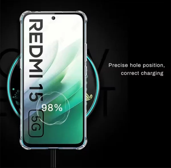 Redmi 15 Back Cover - Transparent Shockproof Protective Clear Case - Image 7