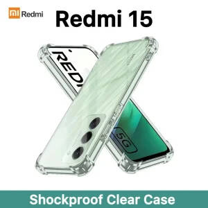 Redmi 15 Back Cover - Transparent Shockproof Protective Clear Case