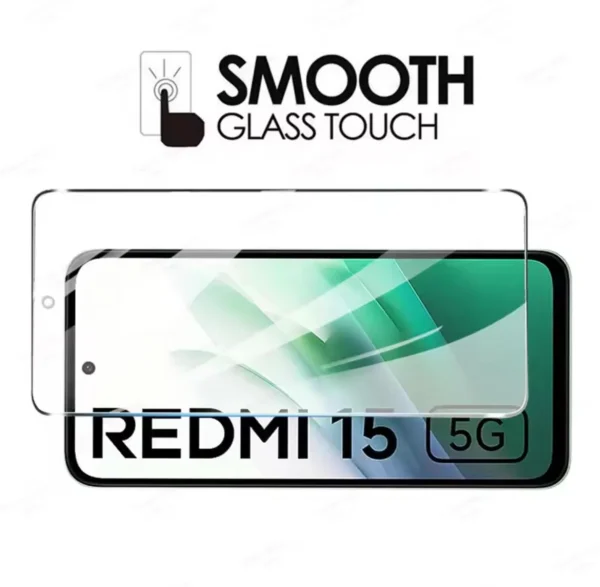 Redmi 15 Tempered Glass - Premium Full Glue Screen Protector - Image 4