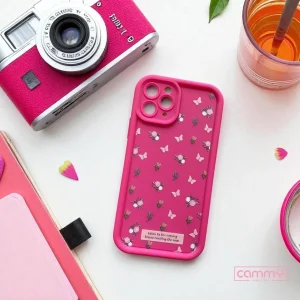 Love Story Floral Case For iPhone 11 Pro - Hot Pink