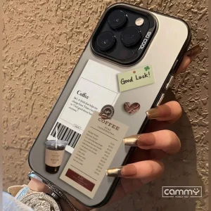 Stylish Aesthetic Coffee Case For iPhone 16 15 14 13 12 11 Pro Max X Xs SE2 7 8 Plus Back Cover