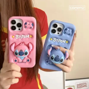 3D Stitch Cartoon Cute Case For iPhone 17 16 15 14 13 12 11 Pro Max X Xs 7 8 Plus Back Cover