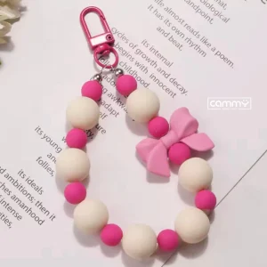 Pearl Bow Charm Key Chain Straps